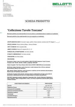 Scheda Collezione tavole Toscane